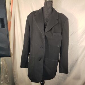 Eddie Bauer Women's Black Pea Coat - L